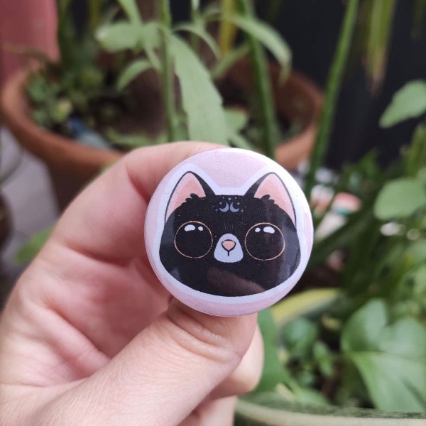 Badge rond Chat mignon