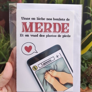 carte de voeux "lâche ton boulot" idée cadeau image 1