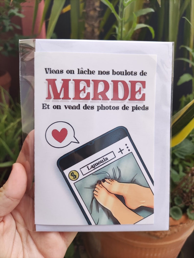 carte de voeux "lâche ton boulot" idée cadeau image 1