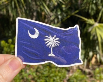 thumbnail image 2 of South Carolina Stickers Police Blue Line SC State Flag Car Window 2 of 12