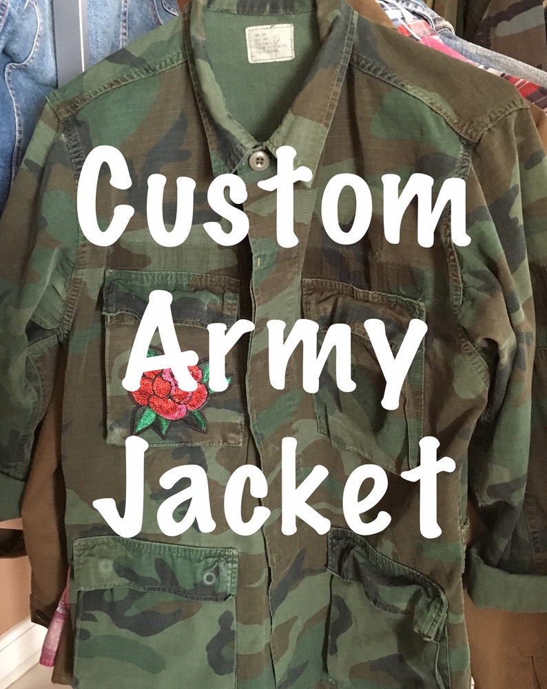 ALL SIZES Custom Army Jacket Etsy