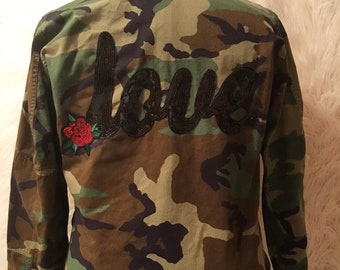 Love Camo Army Jacket