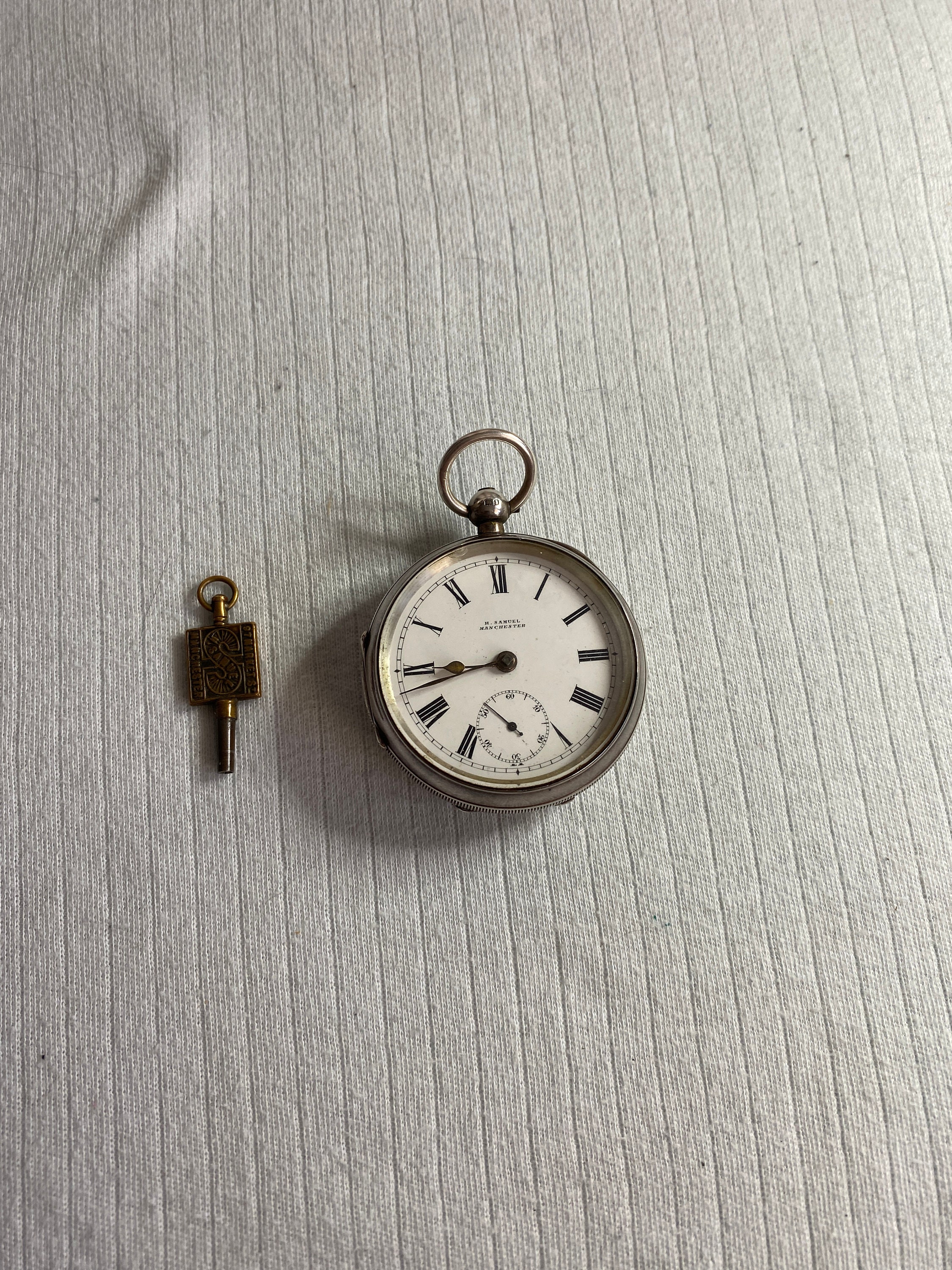 Pocket Watch by H. Samuel Manchester. Sterling Silver Case. 1910 Etsy