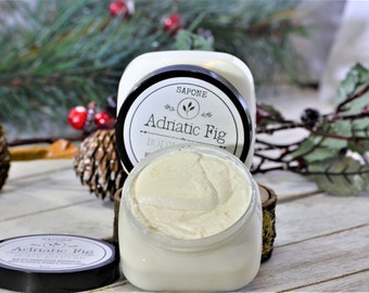 Body Butter, Homemade Lotion, Dry Skin Lotion, Exotic fig and bergamot Scented Skin Cream for Men, Women and Teens