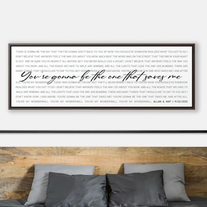 Any Song Lyrics | Personalized Wedding Anniversary Gift for Wife and Husband | Housewarming Gift | Custom Canvas Wall Art