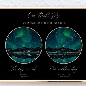 Personalized gifts for couples | 1st anniversary gift for husband | Custom Star Map | Wedding anniversary gift for wife | The night we met