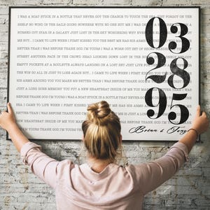 30th anniversary gifts for Husband Wife | Song lyrics wall art | Bedroom wall decor | Wedding song gift | Couples Anniversary gifts by year