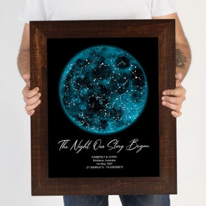 Long distance relationship Star Map Valentines day Gifts for him  Anniversary gifts for couples Gift ideas for men Anniversary gifts women