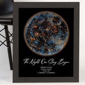 Long distance relationship Star Map Valentines day Gifts for him Anniversary gifts for couples Gift ideas for men Anniversary gifts women image 4