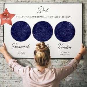 Dad Christmas gift | Custom star map | Dad gifts from daughter | Fathers day gift | Personalized gifts for dad | Dad birthday gift