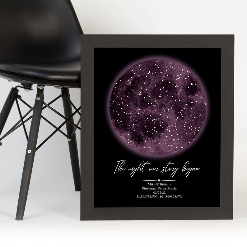 Long distance relationship Star Map Valentines day Gifts for him Anniversary gifts for couples Gift ideas for men Anniversary gifts women image 7