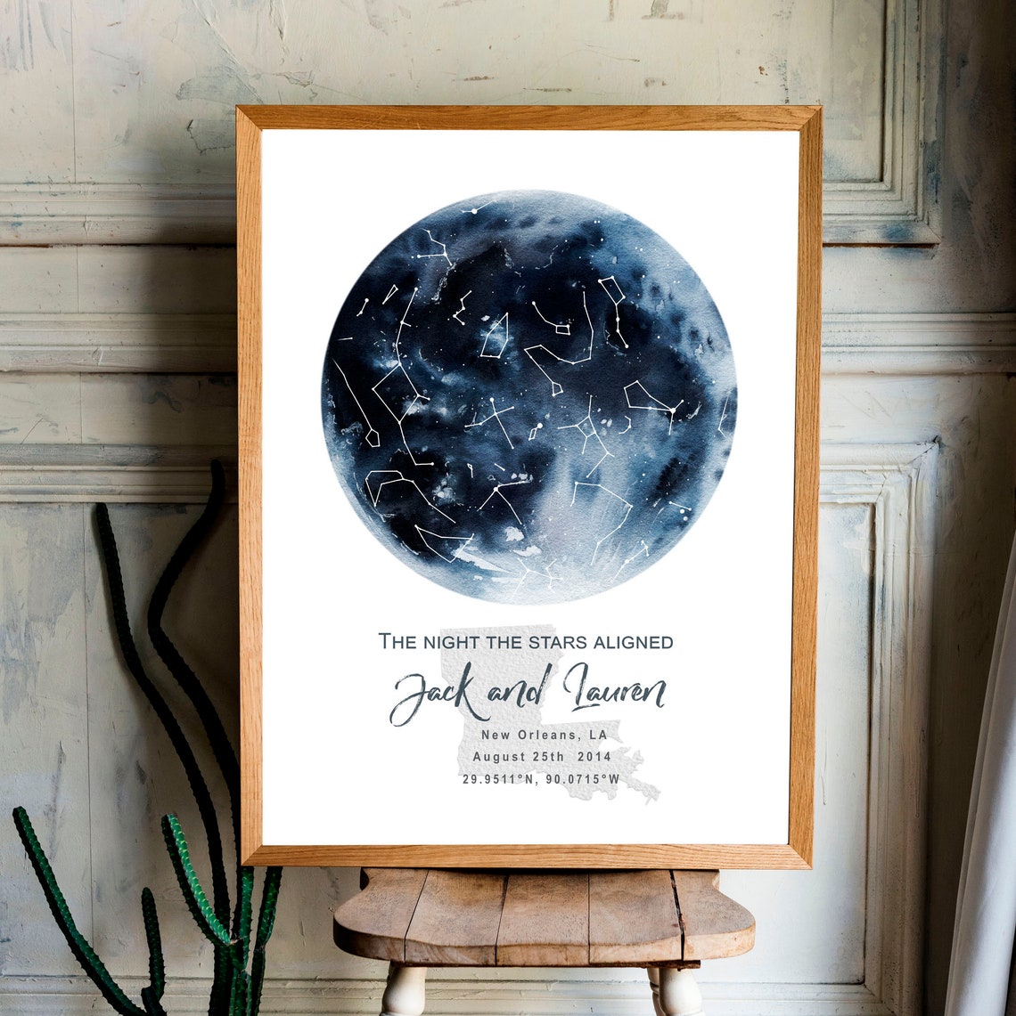 Custom Sky Map Sky Map Poster Star - Il Qmts 