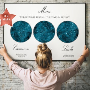 Christmas Gifts | Custom Star Map | Personalized gifts for mom | Mothers day gift from daughter son | Mom birthday gift | Grandparents day