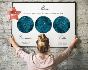 Christmas Gifts | Custom Star Map | Personalized gifts for mom | Mothers day gift from daughter son | Mom birthday gift | Grandparents day