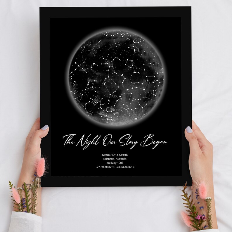 Long distance relationship Star Map Valentines day Gifts for him Anniversary gifts for couples Gift ideas for men Anniversary gifts women image 5