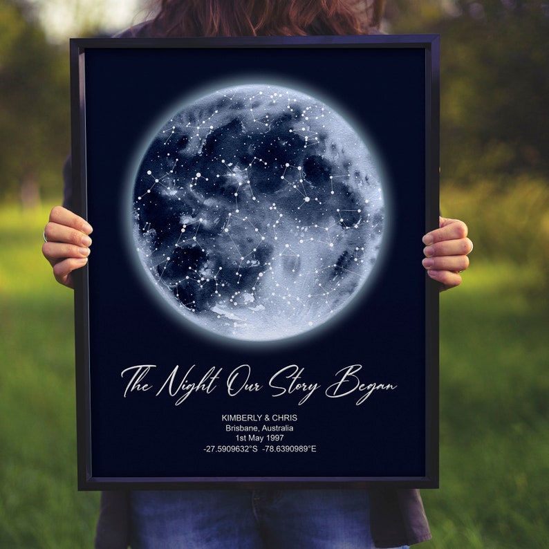 Anniversary gifts for boyfriend | Star map | Personalized couples gift | Valentines day gift for him | Valentines day gift for her 3 