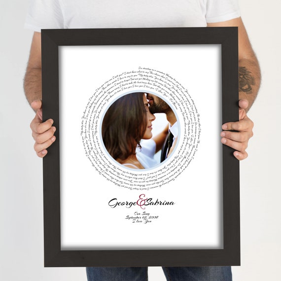 Valentines Day Gift For Him Custom Song Lyrics Gifts First Etsy