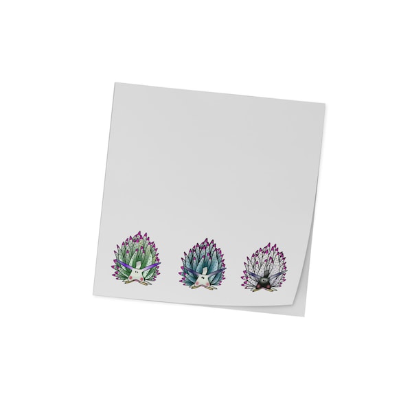 Sheep Leaf Trio Nudibranch Cartoon 3M Post-it® Notes - Cute Cartoon Sticky Pad - Ocean Adhesive Notepad