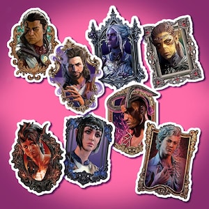Pegatinas de retrato de compañero de Baldur's Gate 3