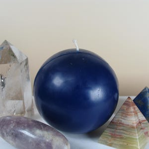 Large Sphere Hand-poured Figural Candle: Sphere, ball, crystal ball, and more - Ritual Candles in 10 Vibrant Colors