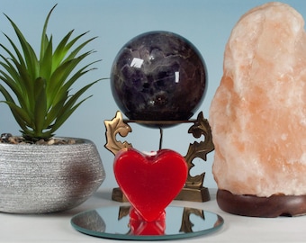 Heart Hand-poured Figural Candle: Sacred Love, Love, Healing, and Spiritual Connection - Ritual Candles in 10 Vibrant Colors