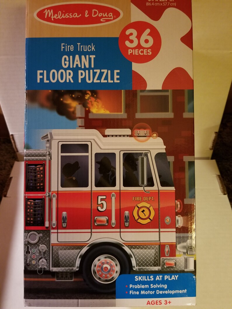 Fire Truck Giant Floor Puzzle By Melissa Doug 36 Pieces