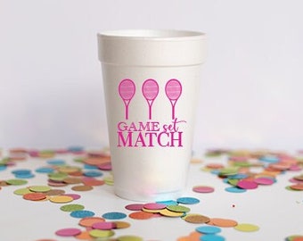 Tennis Foam Cups: 10 Pack - Ready to Ship