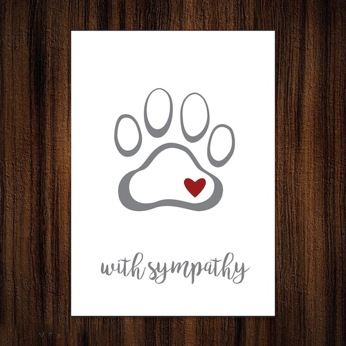Printable Pet Sympathy Card Blank Interior Printable - Etsy