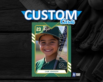 Custom Baseball Card  |  Personalized Baseball Player Gift, Softball  |  2.5 x 3.5" Digital or Printed
