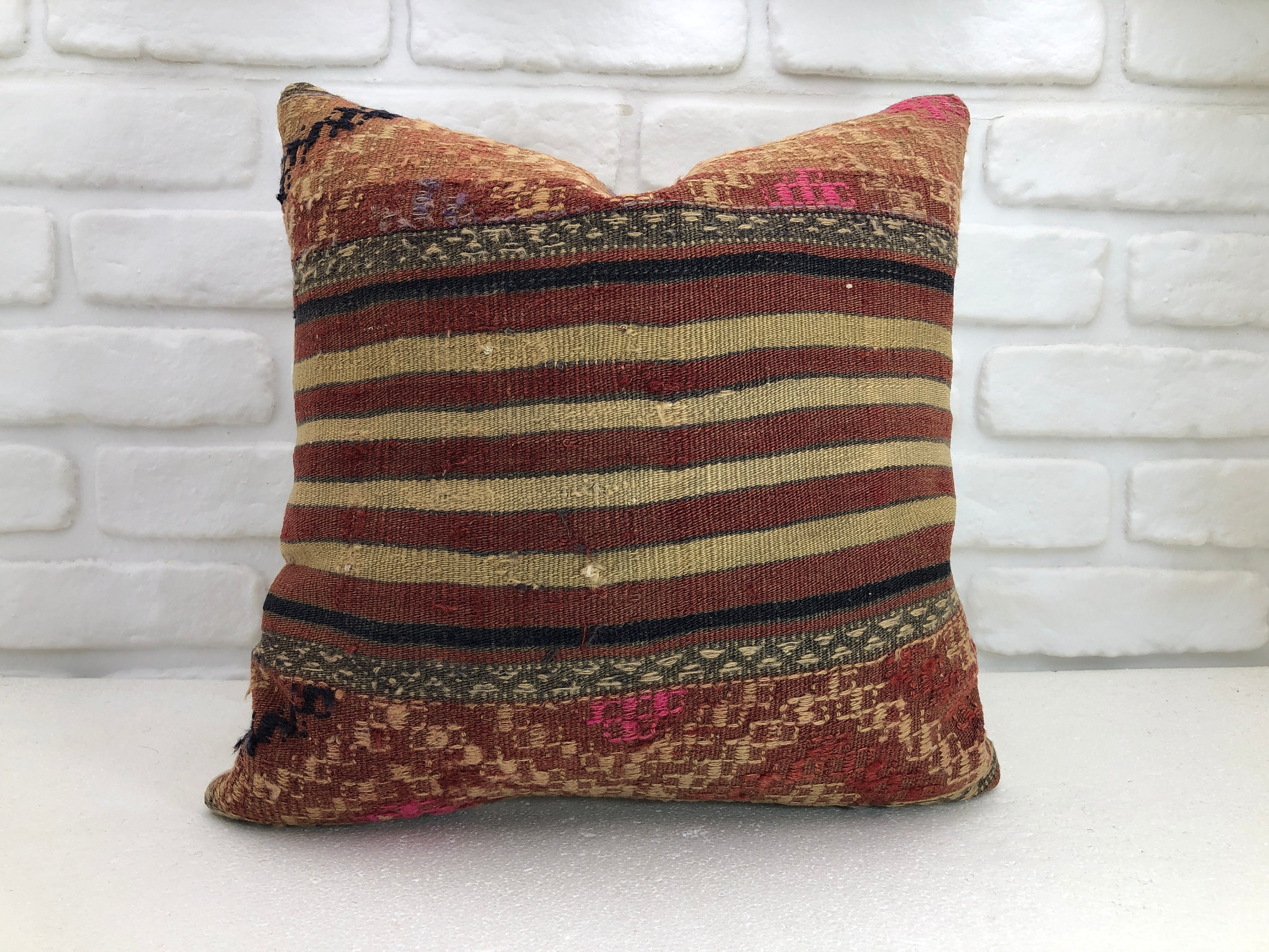 40x40 cm 16x16 inch Kilim Pillow Case Kilim pillow cover 16x16 40x40cmOld | Etsy