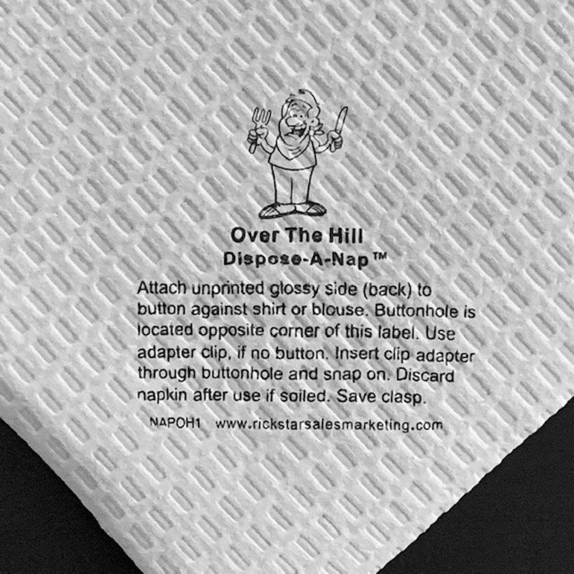 Over the Hill Buttonhole Napkin Bib dispose A Nap Etsy