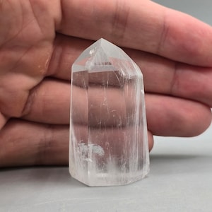 White Kaolinite Amphibole Quartz Tower, White Angel Hair from Brazil