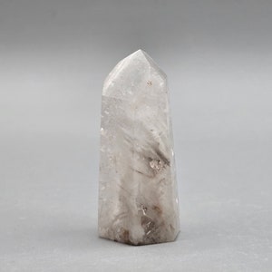 White Kaolinite Amphibole Quartz Tower, White Angel Hair from Brazil