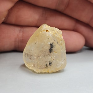 Golden Topaz Crystal with Inclusions from Nigeria