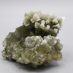 Green Halite Crystals with Tolbachite 