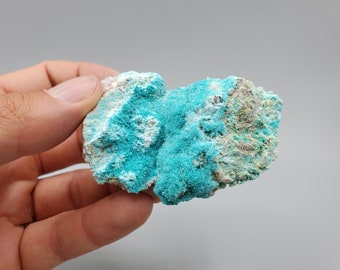 Blue Aurichalcite Crystal on Matrix from Nevada