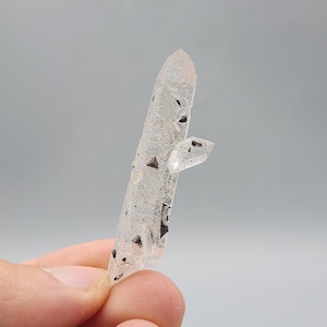 Helvite on Clear Quartz from Guangdong, China