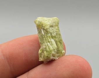 Green Vesuvianite with Partial Termination – 4.20g Crystal from Jeffrey Mine, Quebec