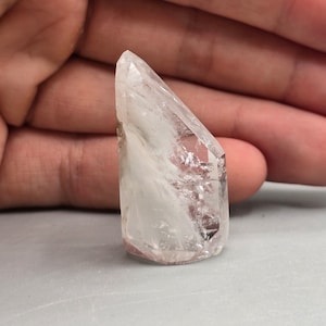 White Kaolinite Amphibole Quartz Tower, White Angel Hair from Brazil