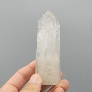 White Kaolinite Amphibole Quartz Tower, White Angel Hair from Brazil