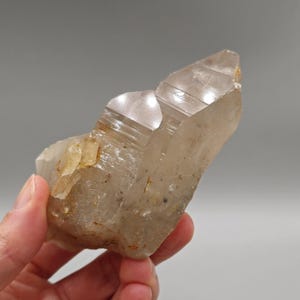 377g Smoky Phantom Quartz Cluster with Side Crystal formation – Jos Plateau, Nigeria | Shadows Pocket
