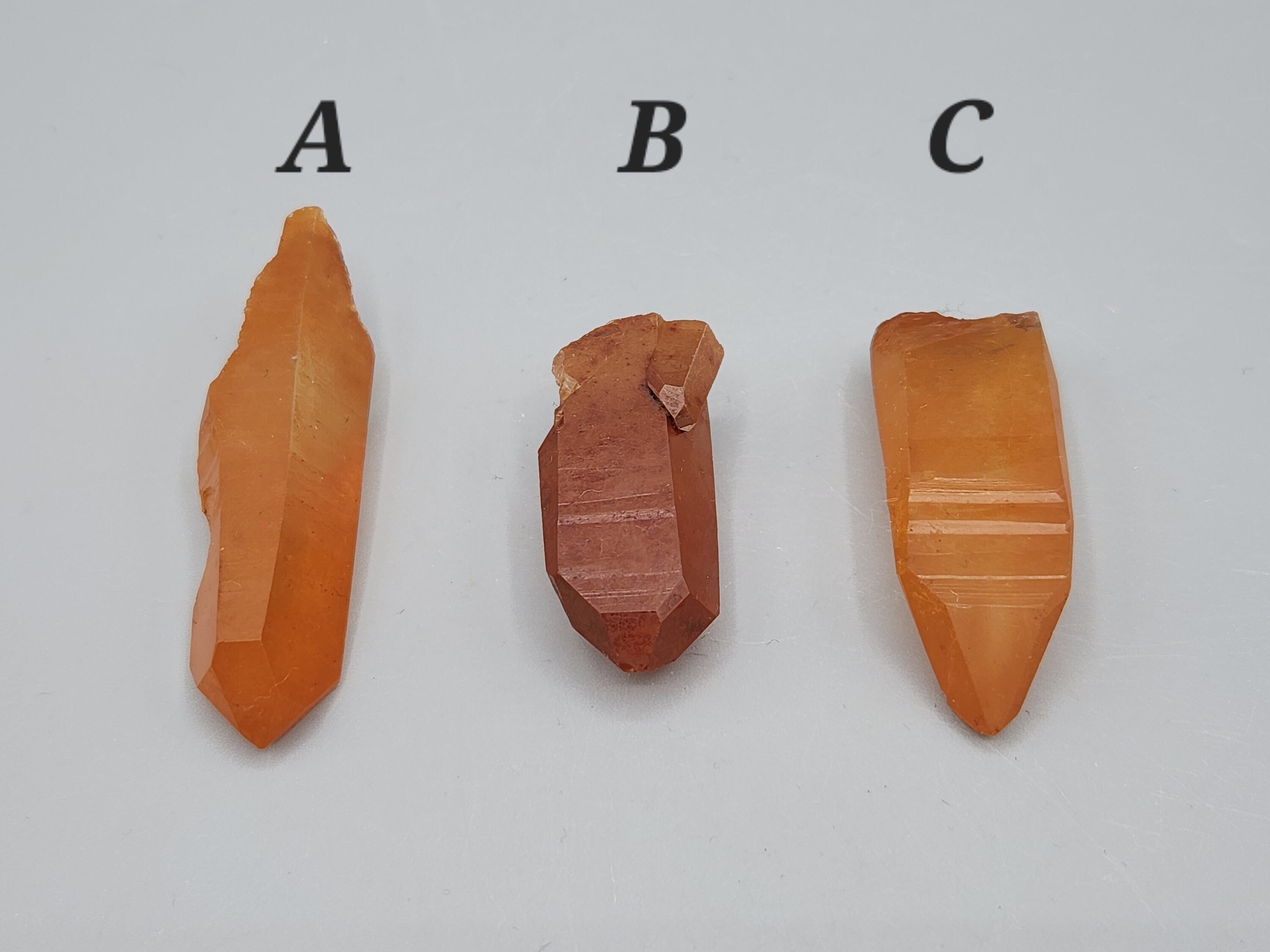 Tangerine Lemurian Quartz Point from Brazil