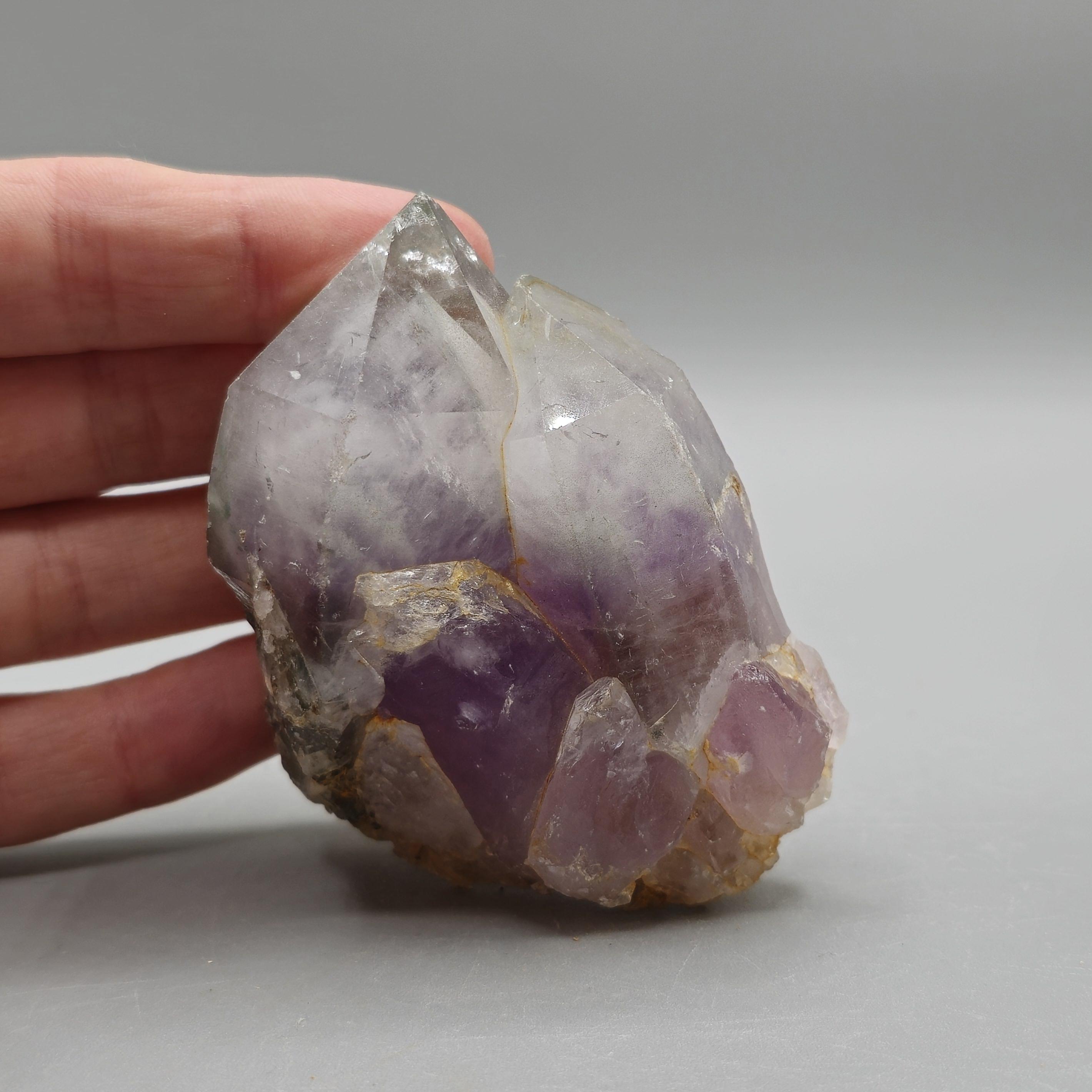 Phantom Amethyst Twin with 3D Internal Zoning and Chlorite Accent – Nigeria (262g)