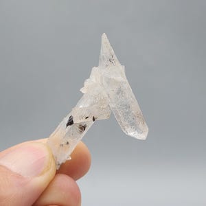 Helvite on Clear Quartz from Guangdong, China