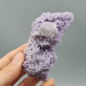 Botryoidal Amethyst Chalcedony Cluster with Sparkling Finish