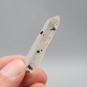 Helvite on Clear Quartz from Guangdong, China
