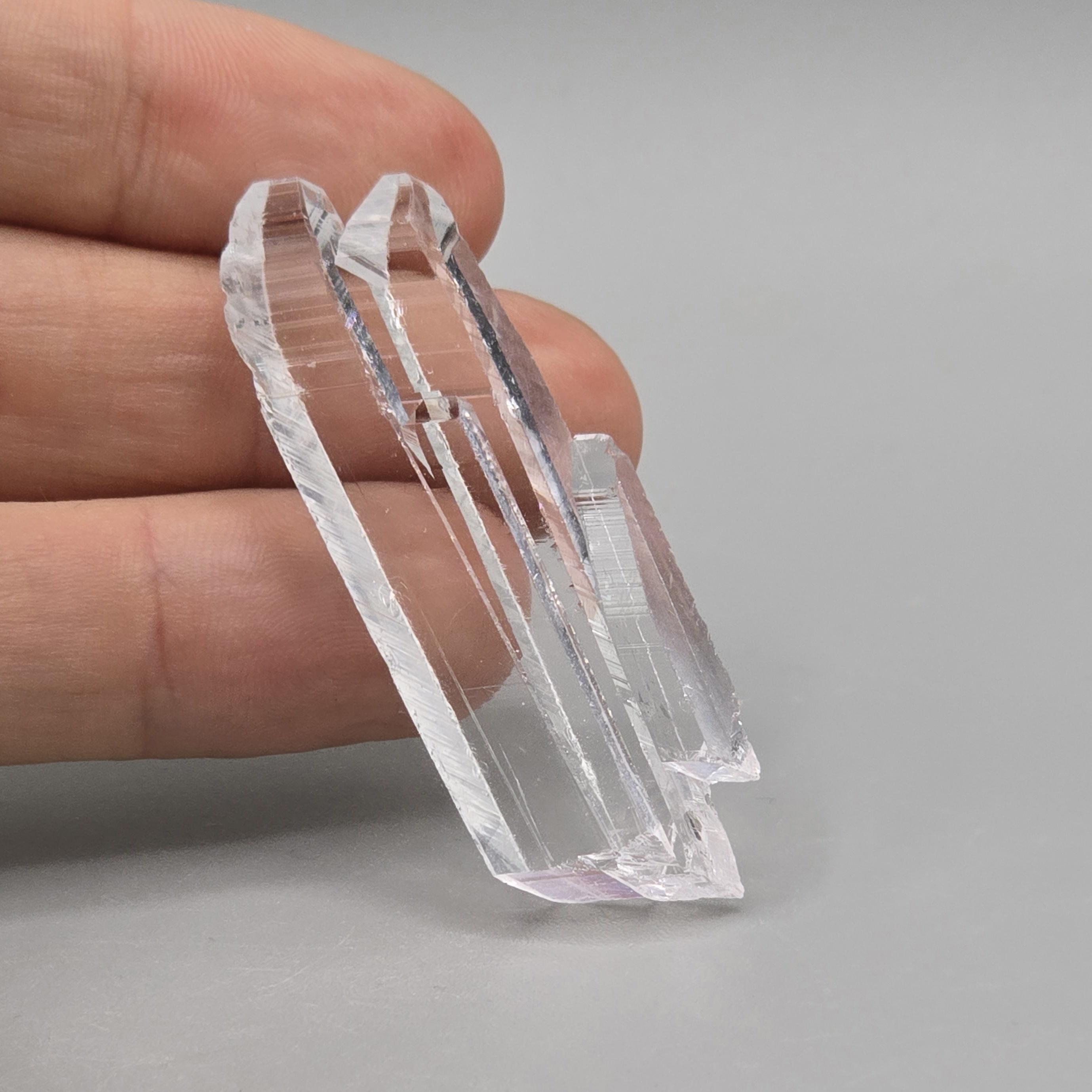 ニフォントバイト水晶 – 12.40 g 透明ツイン | メキシコ、チャルカス