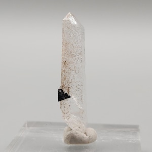 Rare Helvite Crystal on Clear Quartz – Guangdong, China (3.91 g)