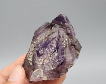 Rare Amethyst Quartz – Double Terminated Crystal – Partial Parallel Overgrowth Formation | Nigeria | 174.87g