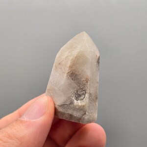 White Kaolinite Amphibole Quartz Tower, White Angel Hair from Brazil